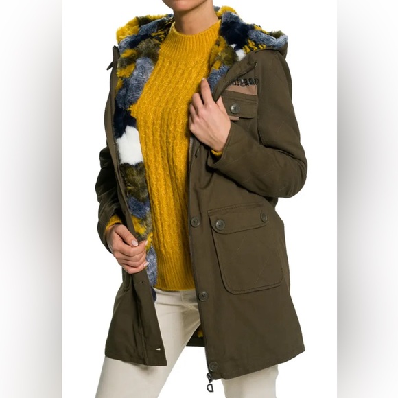 NWT - Desigual Women’s 3 in 1 Military Parka - Size XL - Picture 3 of 16